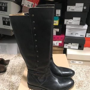 BED|STU Black leather riding boots